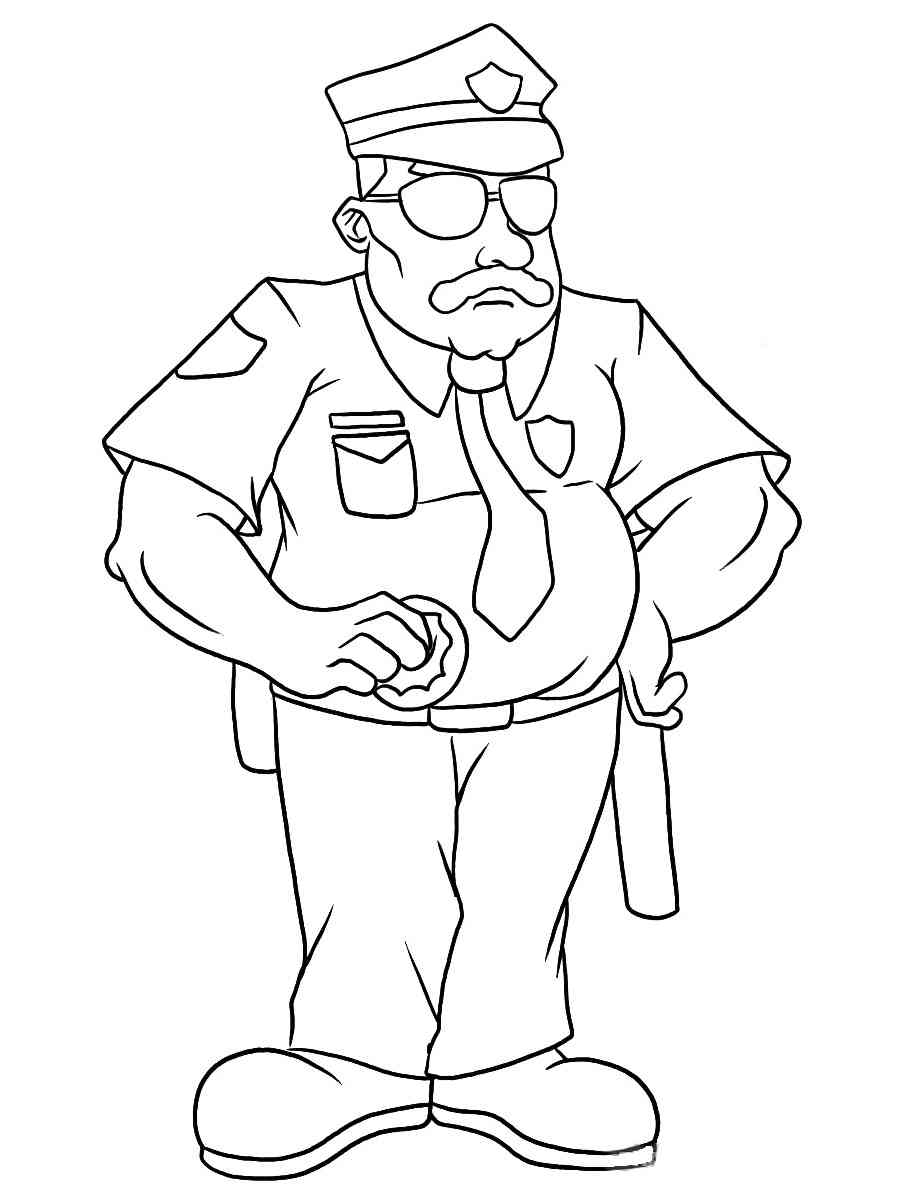 printable coloring pages of policemen