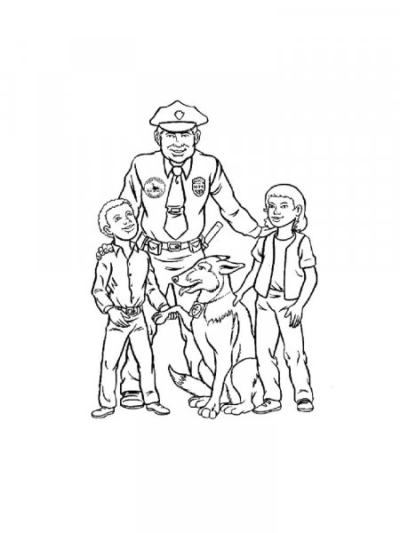 Police Officer coloring pages