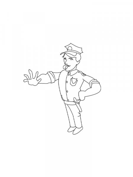 Police Officer coloring pages