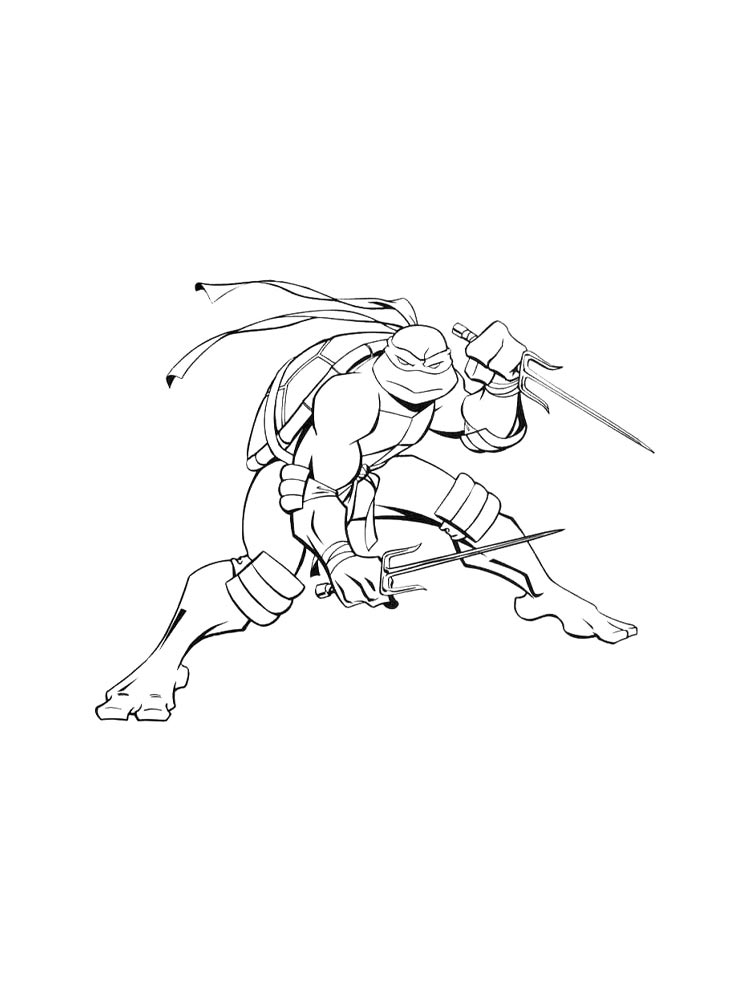 Raphael Ninja Turtles Coloring Pages