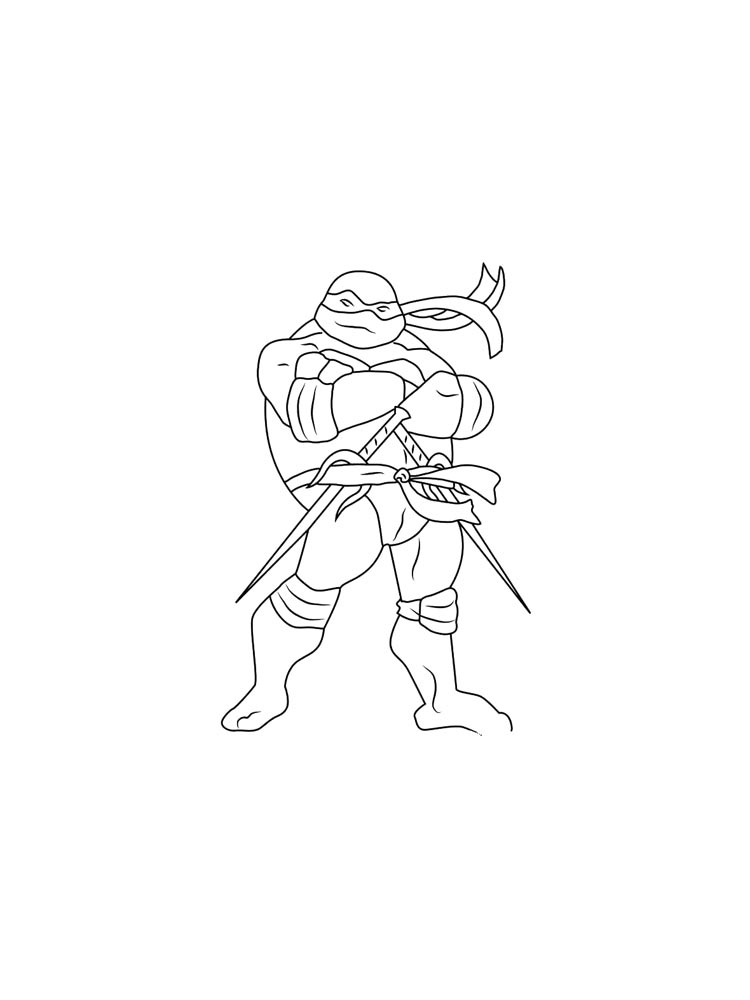 Raphael Ninja Turtles Coloring Pages