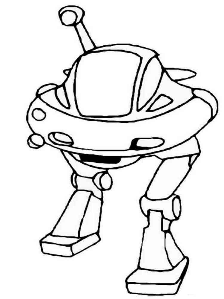 Cartoon Robot Coloring Page