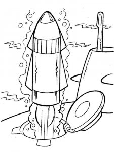 Rocket coloring page 58 - Free printable
