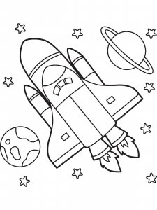 Rocket coloring page 45 - Free printable