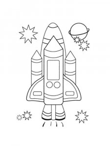 Rocket coloring page 10 - Free printable
