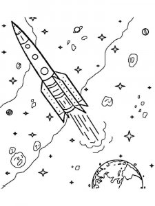 Rocket coloring page 12 - Free printable