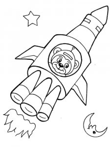 Rocket coloring page 16 - Free printable