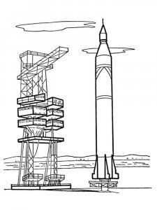 Rocket coloring page 19 - Free printable