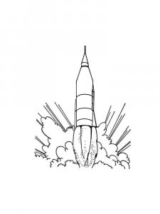 Rocket coloring page 21 - Free printable