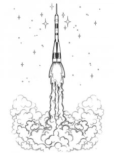 Rocket coloring page 22 - Free printable