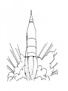 Rocket coloring page 24 - Free printable