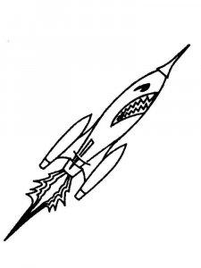 Rocket coloring page 26 - Free printable