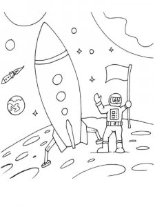 Rocket coloring page 29 - Free printable