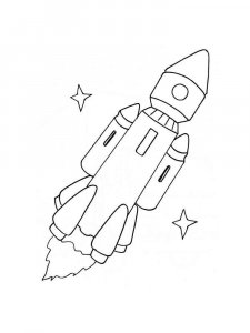 Rocket coloring page 3 - Free printable