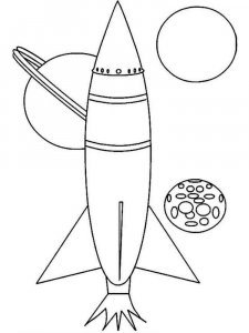 Rocket coloring page 36 - Free printable