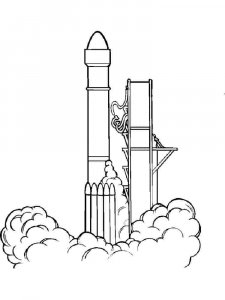 Rocket coloring page 39 - Free printable