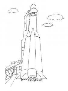Rocket coloring page 4 - Free printable