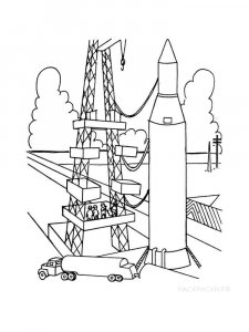 Rocket coloring page 6 - Free printable