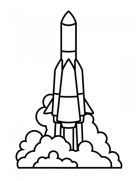 Rocket coloring pages