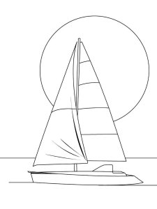 Sailboat coloring page 43 - Free printable