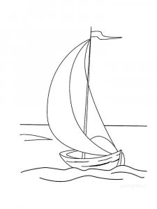Sailboat coloring page 11 - Free printable