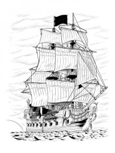 Sailboat coloring page 17 - Free printable