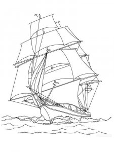 Sailboat coloring page 19 - Free printable