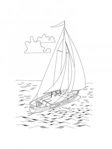 Sailboat coloring page 2 - Free printable