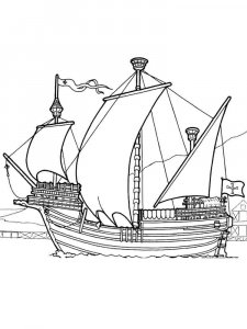 Sailboat coloring page 23 - Free printable