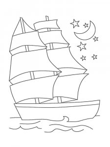 Sailboat coloring page 24 - Free printable