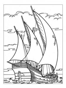 Sailboat coloring page 3 - Free printable