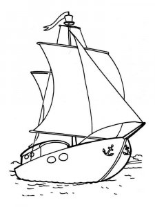 Sailboat coloring page 32 - Free printable