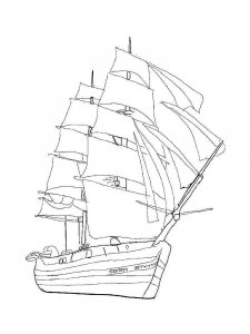 Sailboat coloring page 38 - Free printable
