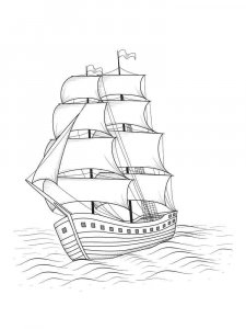 Sailboat coloring page 39 - Free printable