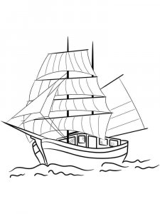 Sailboat coloring page 40 - Free printable