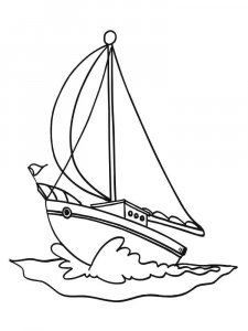 Sailboat coloring page 6 - Free printable