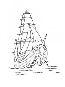 Sailboat coloring page 7 - Free printable