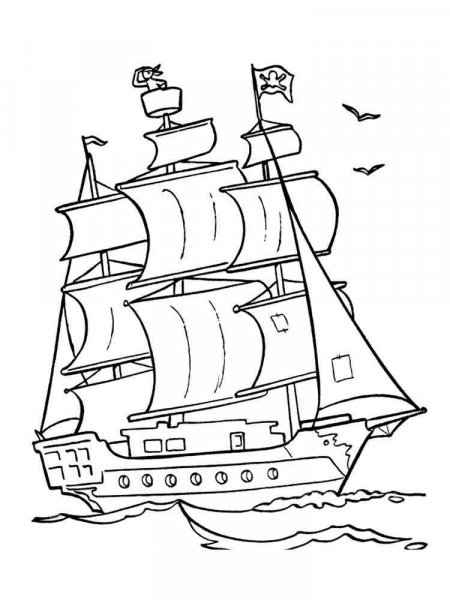 Sailboat coloring pages