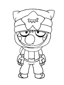 Sandy Brawl Stars coloring pages