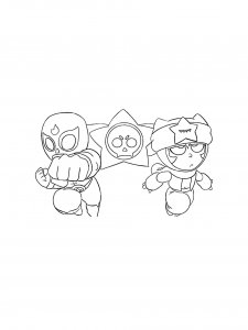Sandy and El Primo Coloring Page