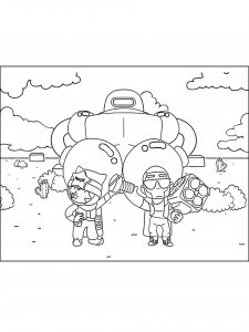 Sandy and Brock Coloring Page