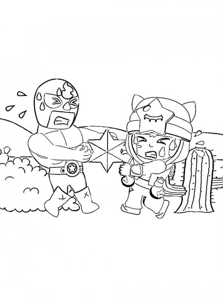 Sandy Brawl Stars coloring pages