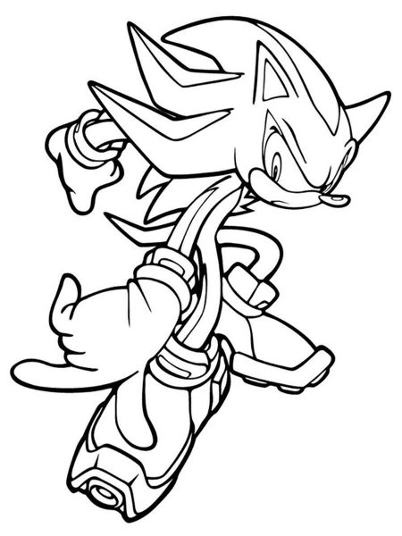 Shadow The Hedgehog Coloring Pages