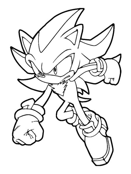 Shadow the Hedgehog coloring pages