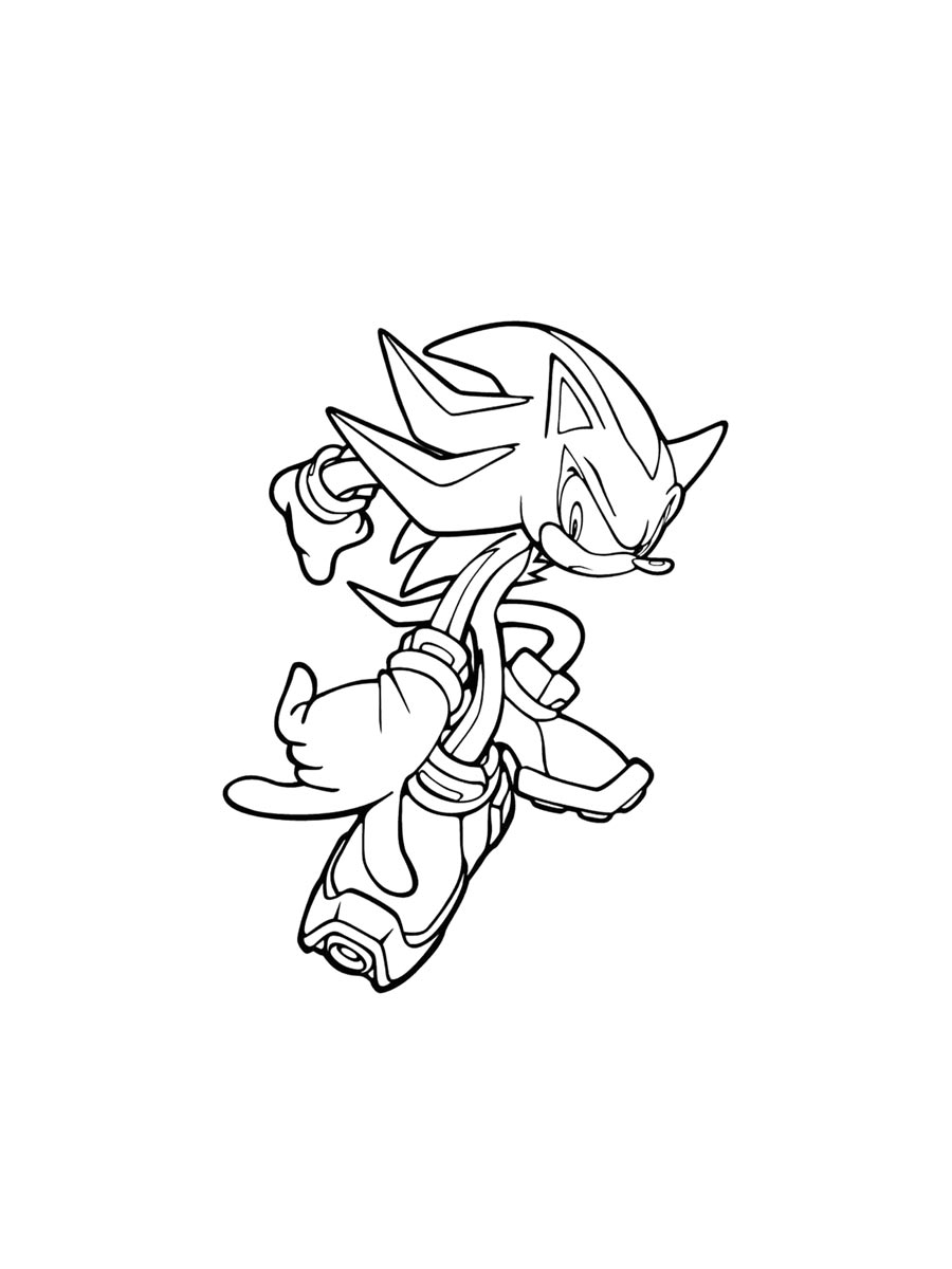 Shadow the Hedgehog Coloring Pages Printable for Free Download