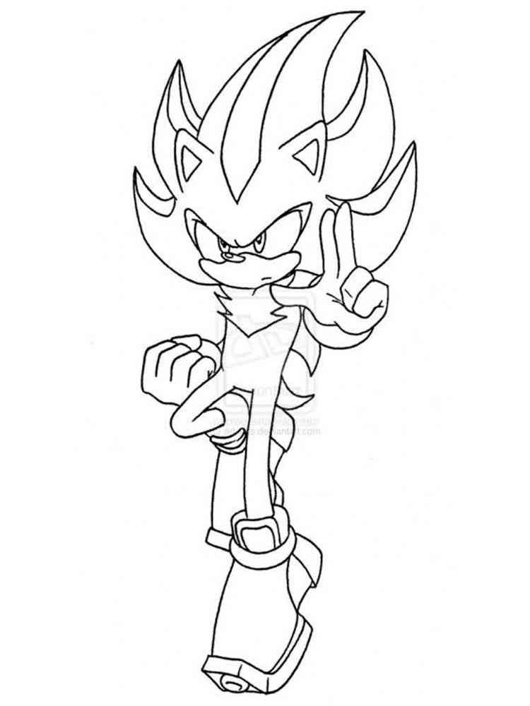 Shadow The Hedgehog Coloring Pages Free Printable Shadow The Hedgehog Coloring Pages