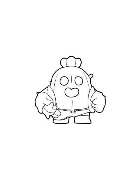 Spike Brawl Stars coloring pages