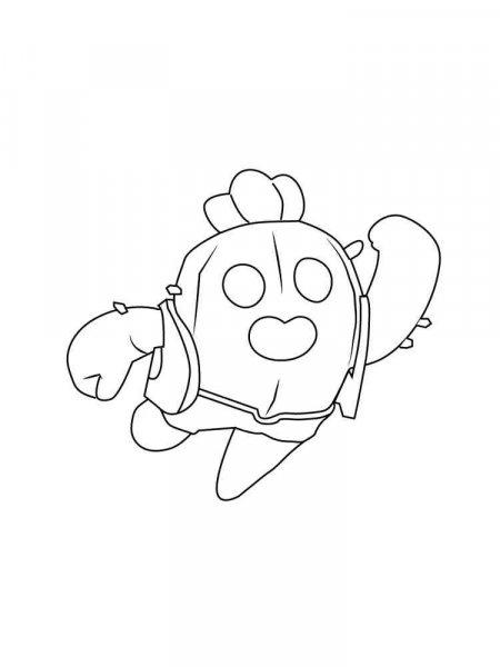 Spike Brawl Stars coloring pages