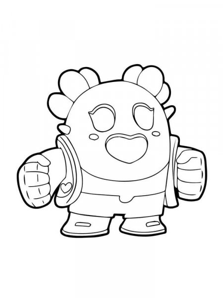 Spike Brawl Stars coloring pages