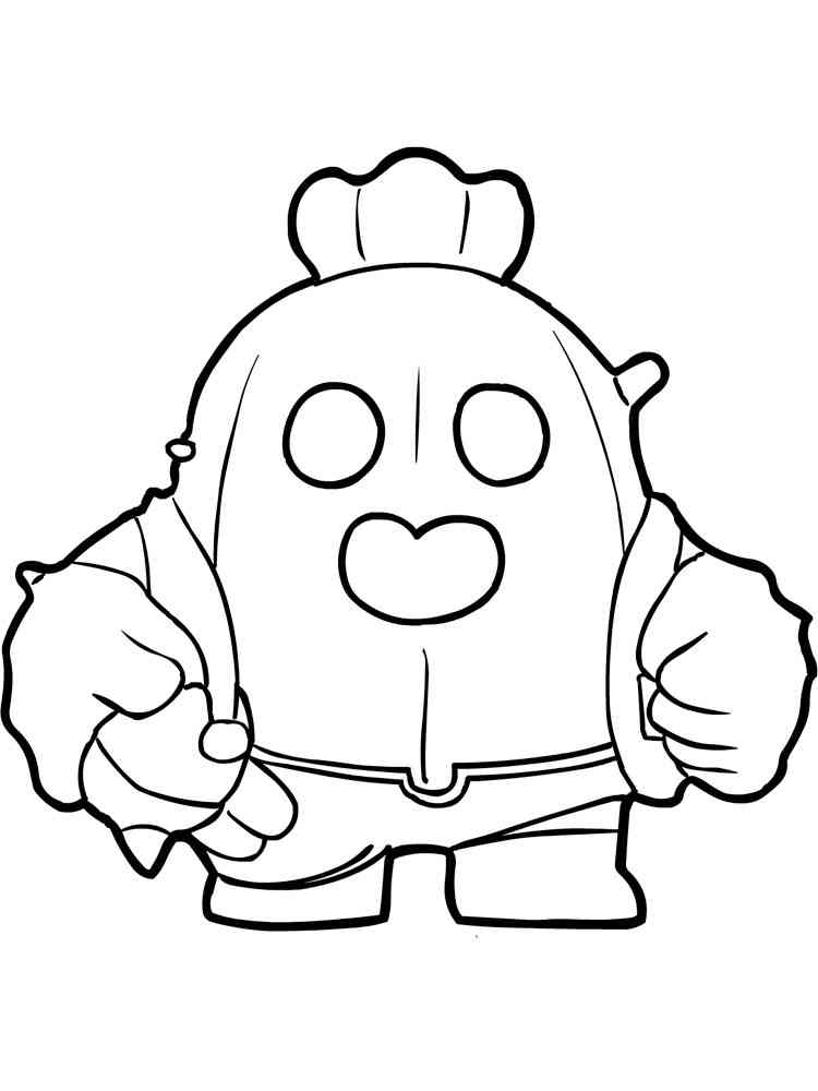 Free Brawl Stars Spike coloring pages. Download and print ...